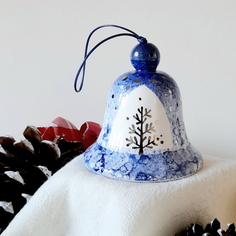 Clopoțel ceramic - peisaj de iarnă (8)